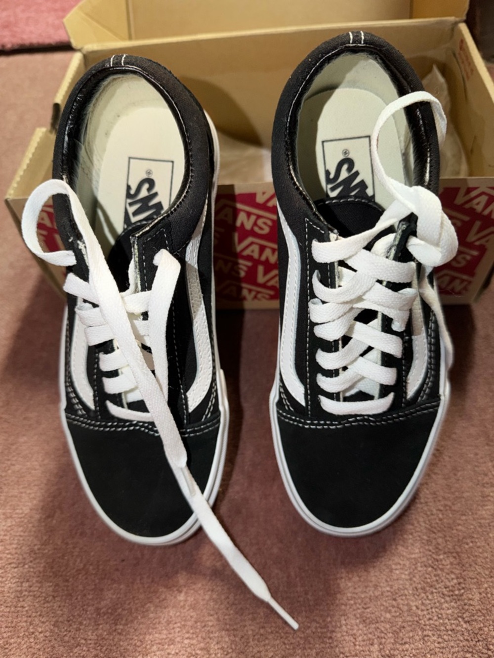 Vans Black & White Old Skool Low-Top Sneakers